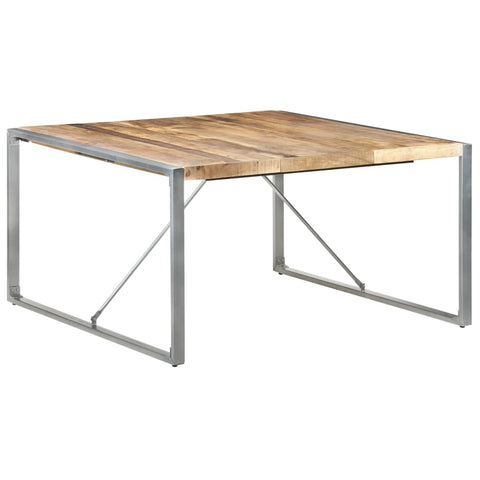 vidaXL Dining Table 140x140x75 cm Rough Mango Wood