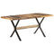 vidaXL Dining Table 160x80x76 cm Rough Mango Wood