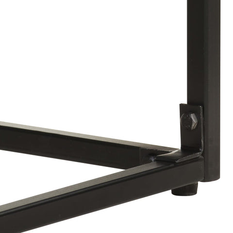 vidaXL Console Table Black 110x35x76 cm Solid Acacia and Mango Wood