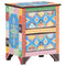 vidaXL Hand Painted Bedside Cabinet 40x30x50 cm Solid Mango Wood