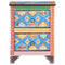 vidaXL Hand Painted Bedside Cabinet 40x30x50 cm Solid Mango Wood