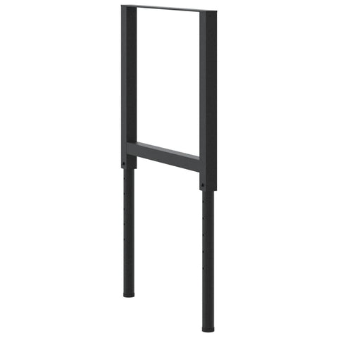 vidaXL Adjustable Work Bench Frames 2 pcs Metal 55x(69-95.5) cm Black
