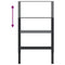 vidaXL Adjustable Work Bench Frames 2 pcs Metal 55x(69-95.5) cm Black
