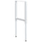 vidaXL Adjustable Work Bench Frames 2 pcs Metal 55x(69-95.5) cm Grey
