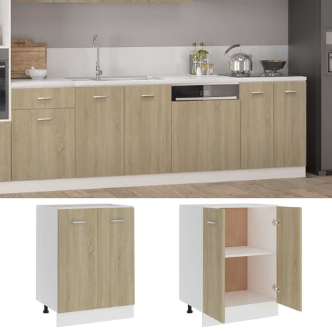 vidaXL Bottom Cabinet Lyon Sonoma Oak 60x46x81.5 cm Engineered Wood