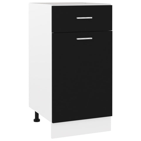 vidaXL Drawer Bottom Cabinet Lyon Black 40x46x81.5 cm Engineered Wood