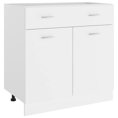 vidaXL Drawer Bottom Cabinet Lyon White 80x46x81.5 cm Engineered Wood