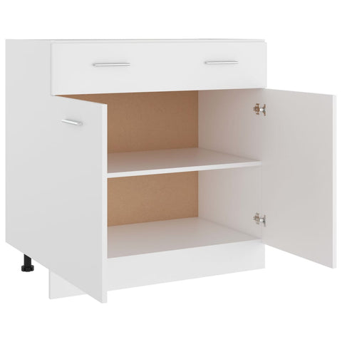 vidaXL Drawer Bottom Cabinet Lyon White 80x46x81.5 cm Engineered Wood