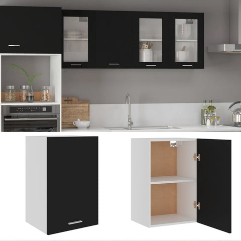 vidaXL Hanging Cabinet Lyon Black 39.5x31x60 cm Engineered Wood