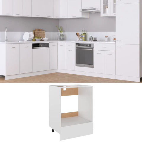vidaXL Oven Cabinet Riga White 60x46x81.5 cm Engineered Wood