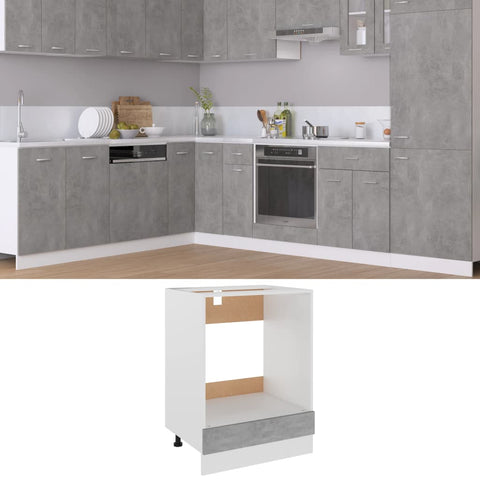 vidaXL Oven Cabinet Lyon Concrete Grey 60x46x81.5 cm Engineered Wood