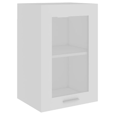 vidaXL Hanging Glass Cabinet Lyon White 40x31x60 cm Engineered Wood