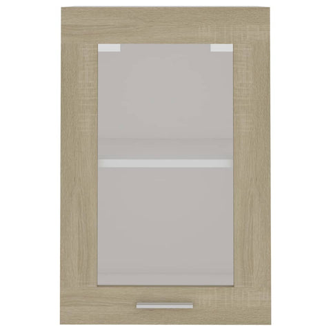 vidaXL Hanging Glass Cabinet Lyon Sonoma Oak 40x31x60 cm Engineered Wood