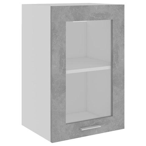 vidaXL Hanging Glass Cabinet Lyon Concrete Grey 40x31x60 cm Engineered Wood