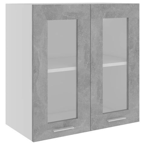 vidaXL Hanging Glass Cabinet Lyon Concrete Grey  60x31x60 cm Engineered Wood