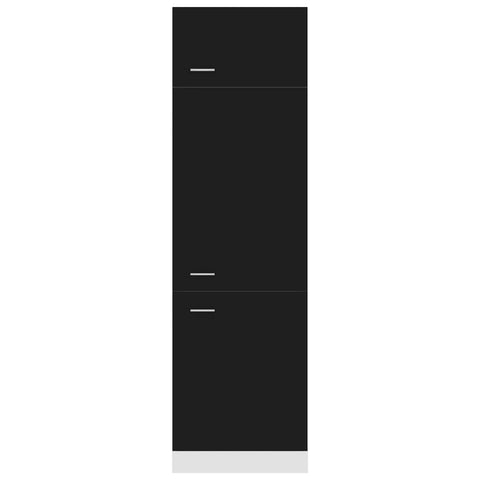 vidaXL Refrigerator Cabinet Lyon Black 60x57x207 cm Engineered Wood