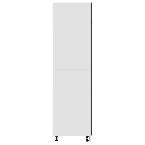 vidaXL Refrigerator Cabinet Lyon Black 60x57x207 cm Engineered Wood