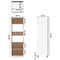 vidaXL Refrigerator Cabinet Lyon Black 60x57x207 cm Engineered Wood