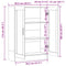 vidaXL Vitrine Cabinet Sonoma Oak 82.5x30.5x115 cm Engineered Wood