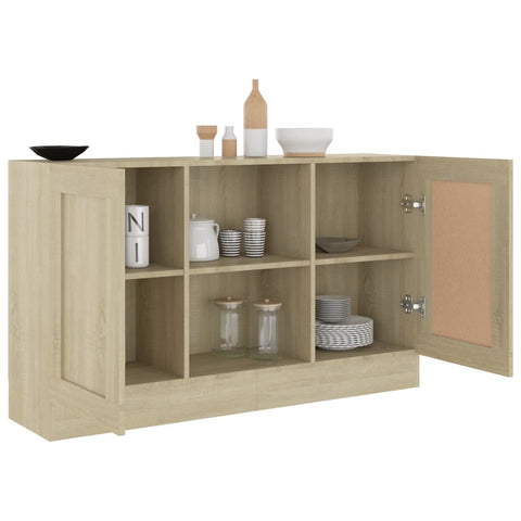 vidaXL Sideboard Sonoma Oak 120x30.5x70 cm Engineered Wood