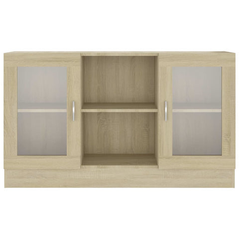 vidaXL Vitrine Cabinet Sonoma Oak 120x30.5x70 cm Engineered Wood