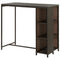 vidaXL Bar Table with Storage Rack Brown 120x60x110 cm Poly Rattan