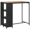 vidaXL Bar Table with Storage Rack Black 120x60x110 cm Poly Rattan