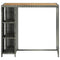 vidaXL Bar Table with Storage Rack Grey 120x60x110 cm Poly Rattan