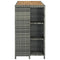 vidaXL Bar Table with Storage Rack Grey 120x60x110 cm Poly Rattan