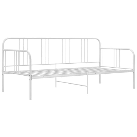 vidaXL Sofa Bed Frame without Mattress White Metal 90x200 cm