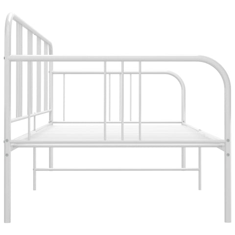 vidaXL Sofa Bed Frame without Mattress White Metal 90x200 cm