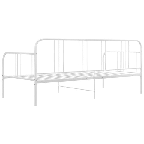 vidaXL Sofa Bed Frame without Mattress White Metal 90x200 cm