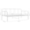 vidaXL Sofa Bed Frame without Mattress White Metal 90x200 cm