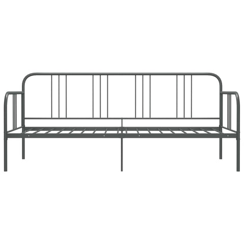 vidaXL Sofa Bed Frame without Mattress Grey Metal 90x200 cm