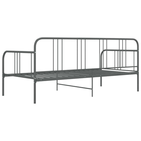 vidaXL Sofa Bed Frame without Mattress Grey Metal 90x200 cm