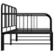 vidaXL Pull-out Sofa Bed Frame without Mattress Black Metal 90x200 cm
