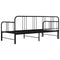 vidaXL Pull-out Sofa Bed Frame without Mattress Black Metal 90x200 cm
