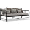 vidaXL Pull-out Sofa Bed Frame without Mattress Black Metal 90x200 cm
