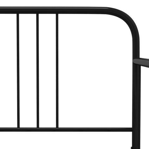 vidaXL Pull-out Sofa Bed Frame without Mattress Black Metal 90x200 cm