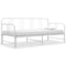 vidaXL Pull-out Sofa Bed Frame without Mattress White Metal 90x200 cm