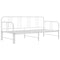vidaXL Pull-out Sofa Bed Frame without Mattress White Metal 90x200 cm