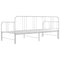 vidaXL Pull-out Sofa Bed Frame without Mattress White Metal 90x200 cm