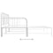 vidaXL Pull-out Sofa Bed Frame without Mattress White Metal 90x200 cm