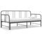 vidaXL Pull-out Sofa Bed Frame without Mattress Grey Metal 90x200 cm