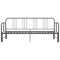 vidaXL Pull-out Sofa Bed Frame without Mattress Grey Metal 90x200 cm