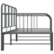 vidaXL Pull-out Sofa Bed Frame without Mattress Grey Metal 90x200 cm