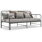 vidaXL Pull-out Sofa Bed Frame without Mattress Grey Metal 90x200 cm