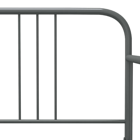 vidaXL Pull-out Sofa Bed Frame without Mattress Grey Metal 90x200 cm