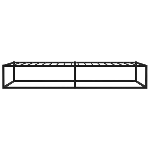 vidaXL Bed Frame without Mattress Black Metal 90x200 cm