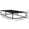 vidaXL Bed Frame without Mattress Black Metal 90x200 cm